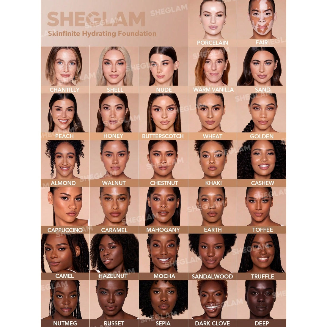 Fond de teint hydratant Skinfinite SHEGLAM - Clair