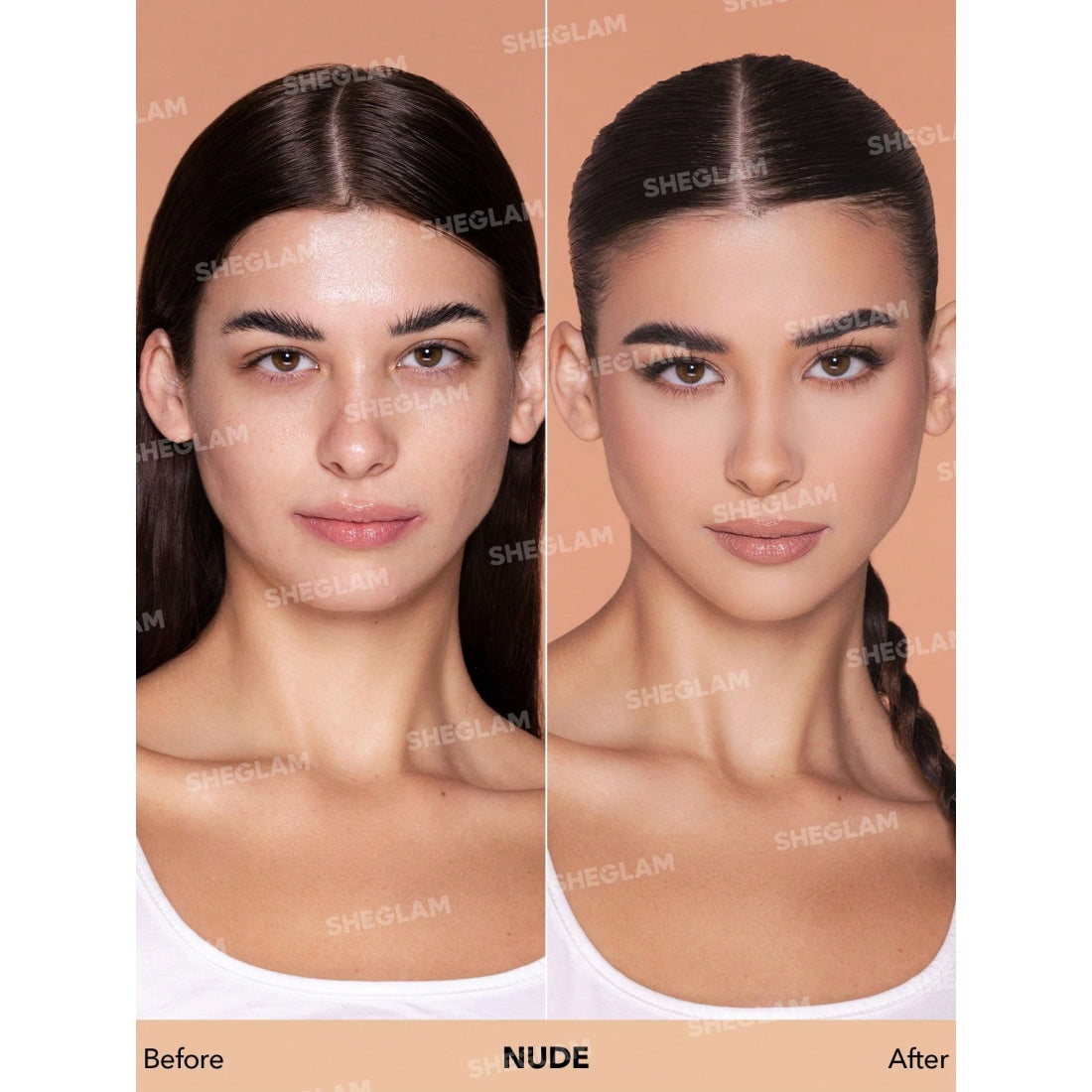Base de maquillaje mate de larga duración y transpirable SHEGLAM Complexion Pro - Nude