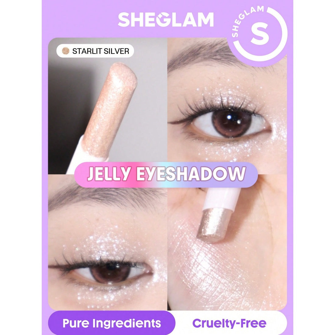 SHEGLAM Crystal Jelly Glaze Stick-01 Starlit Silver