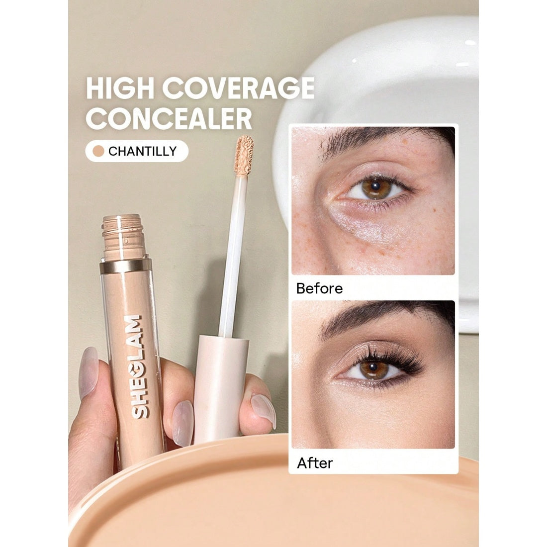 SHEGLAM Like Magic 12HR Full Coverage Concealer – Chantilly