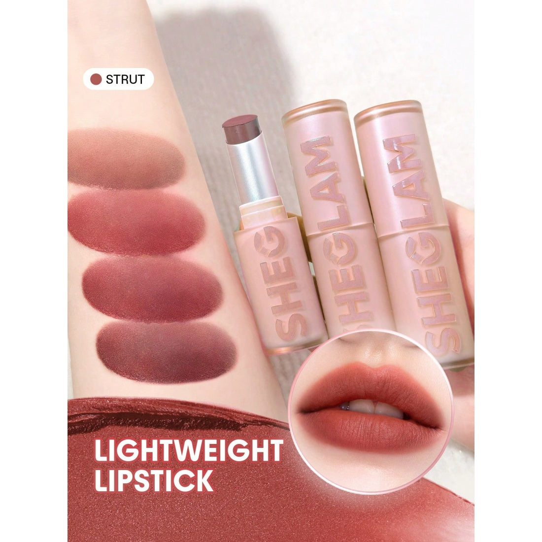 SHEGLAM Lip Veil Cushion Lightweight Lipstick-501 Strut