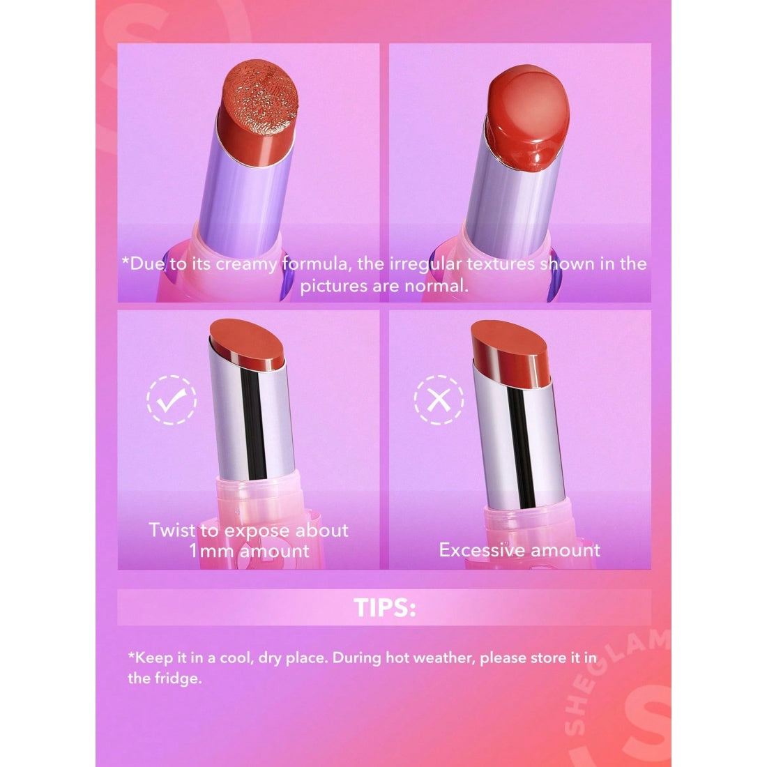 SHEGLAM Mirror Kiss High-Shine Lipstick-666 Own Your Shine