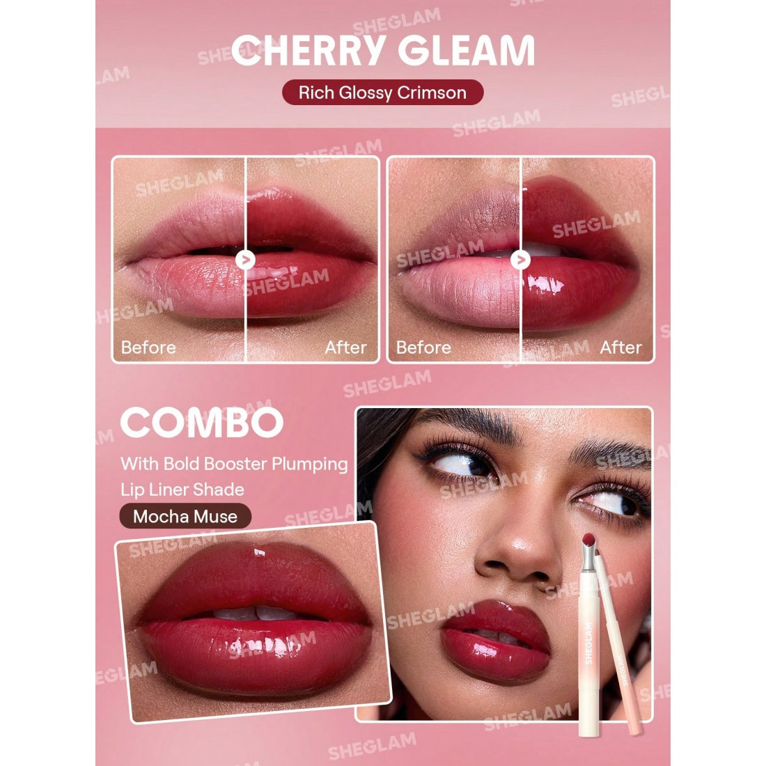 SHEGLAM Bold Booster Lip Plumper-310 Cherry Gleam