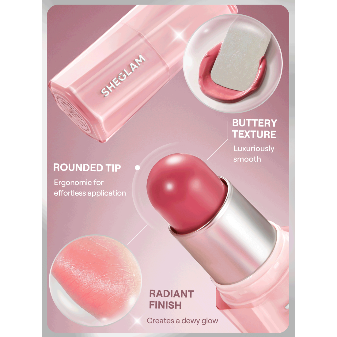 SHEGLAM Buttery Bliss Blush Stick-008 Guava Juice