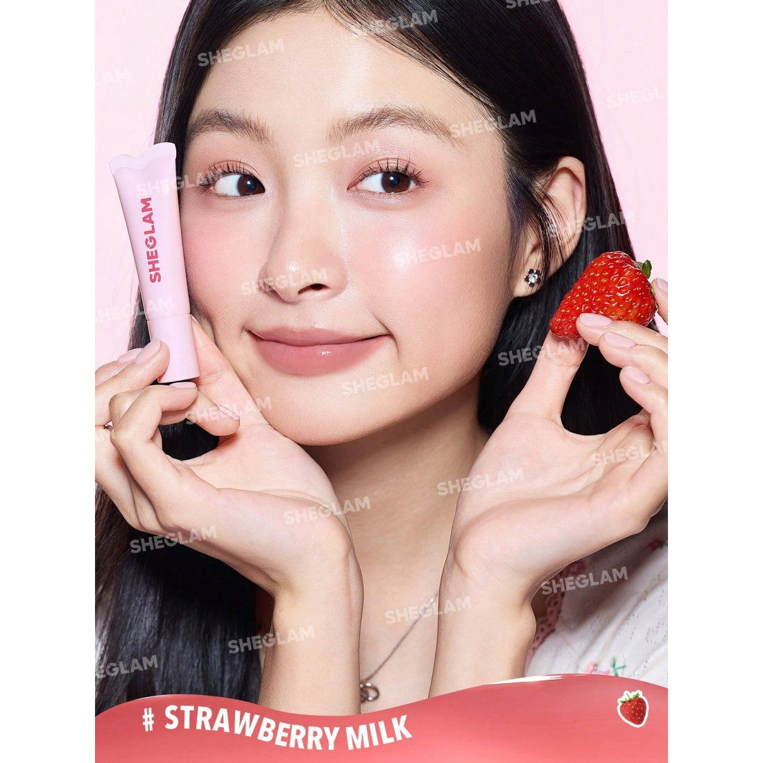SHEGLAM Crystal Glaze Moisturizing Lip Care-118 Strawberry Milk