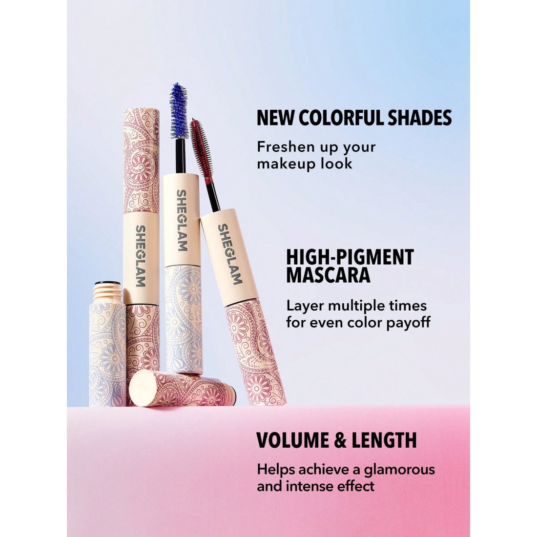 SHEGLAM All-In-One Volume & Length Mascara-Waterproof Burgundy