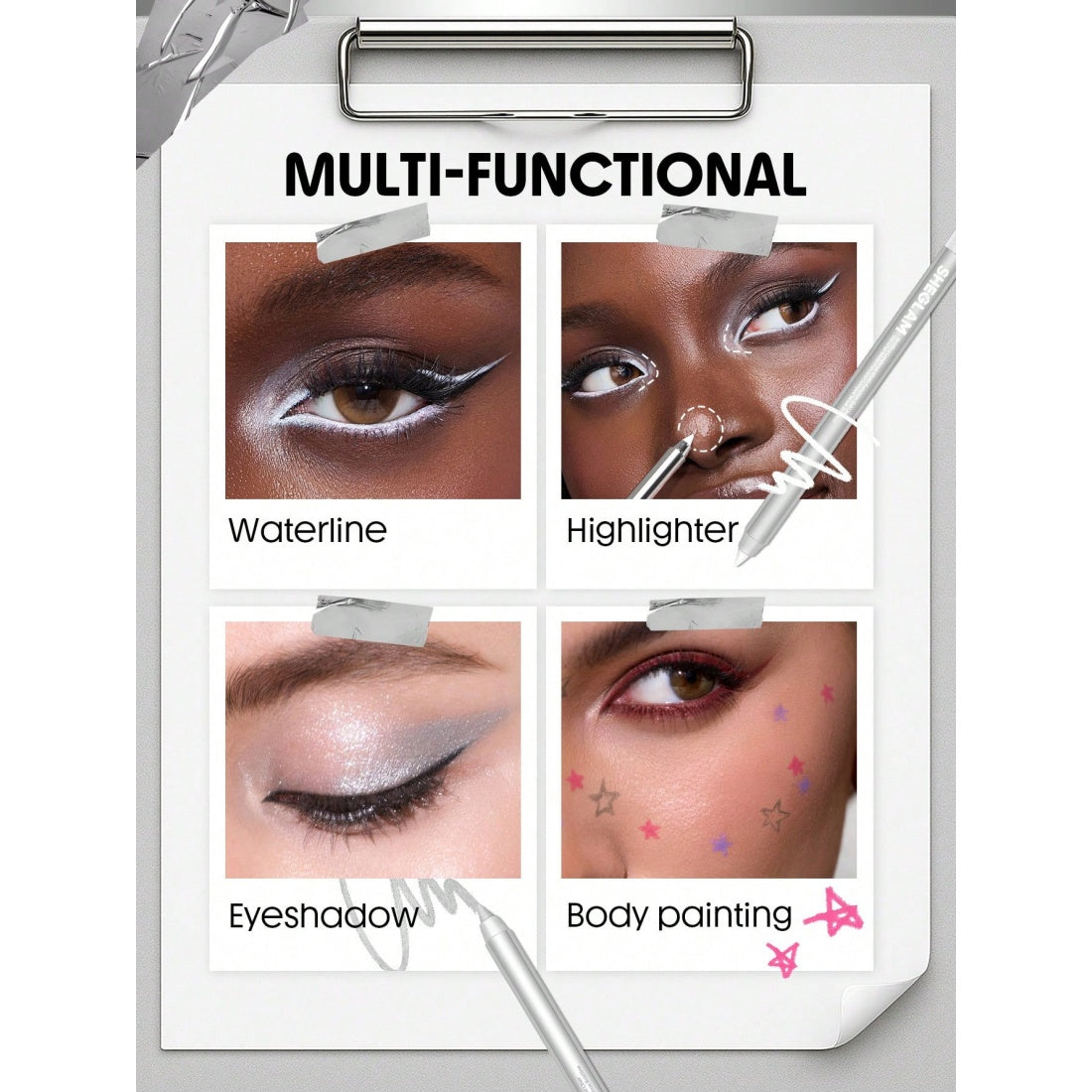 Delineador en gel multifonction longue tenue Boldline de SHEGLAM - Chocolat