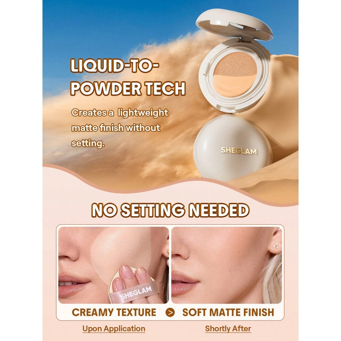 SHEGLAM Lock & Go Long-Lasting Cushion Foundation-Fair