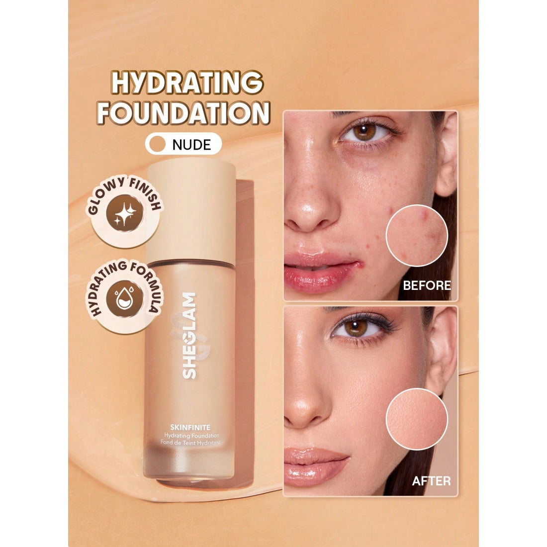 SHEGLAM Skinfinite Hydrating Foundation-Nude