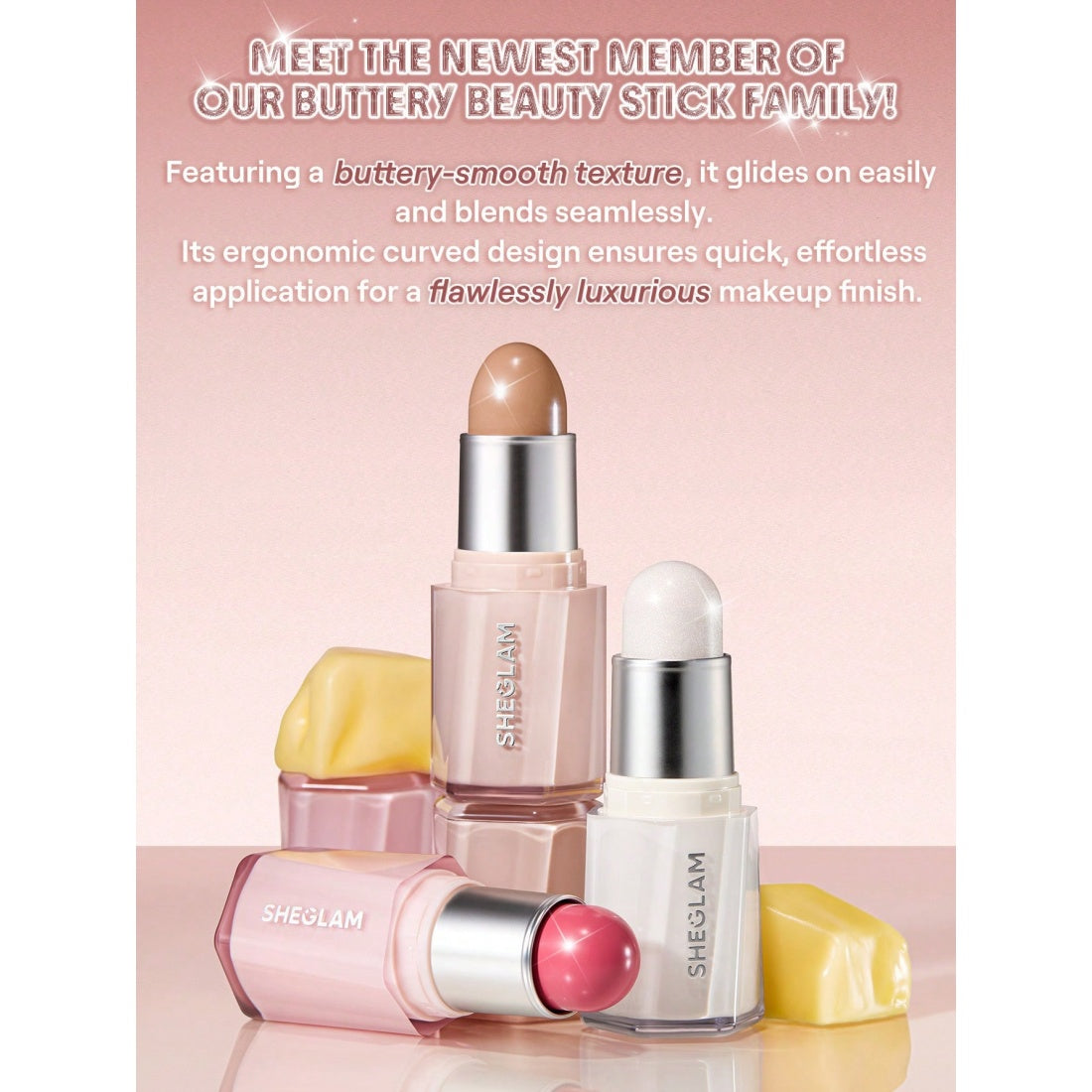 SHEGLAM Buttery Bling Highlight Stick-Gold Rings