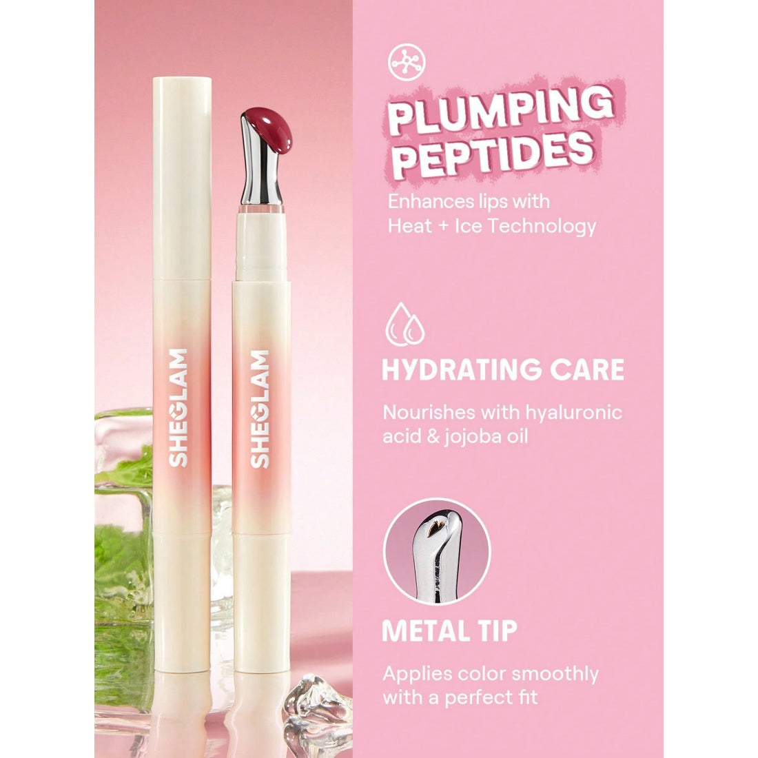 SHEGLAM Bold Booster Lip Plumper-310 Cherry Gleam