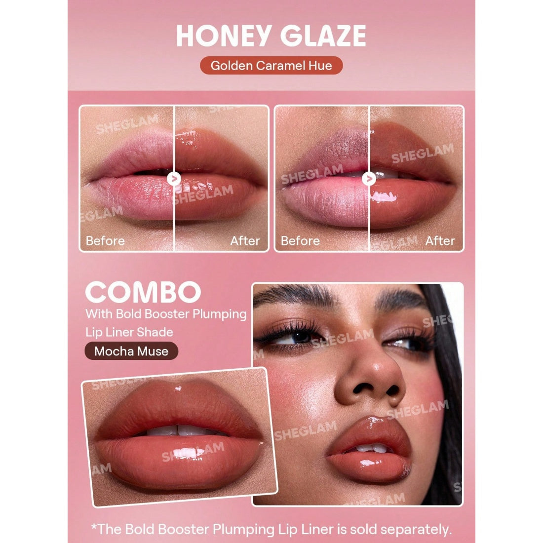 SHEGLAM Bold Booster Lip Plumper - 506 Honey Glaze