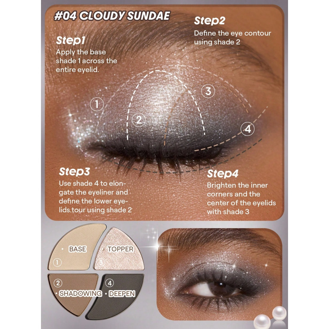 Mini paleta de sombras SHEGLAM Daydreamer - Cloudy Sundae