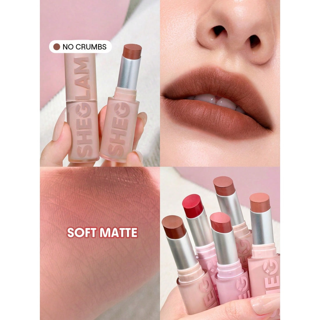 Lápiz labial ligero SHEGLAM Lip Veil Cushion-503 No Crumbs