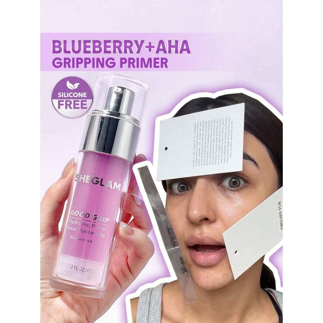 SHEGLAM Good Grip Hydraterende Primer-Bosbes+AHA