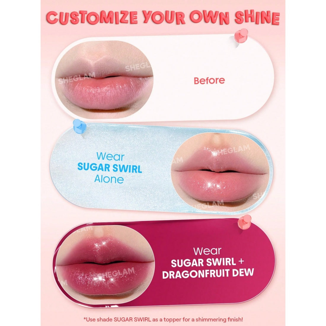 SHEGLAM Hydra Jelly Pocket Lip Jam-106 Guava Glow