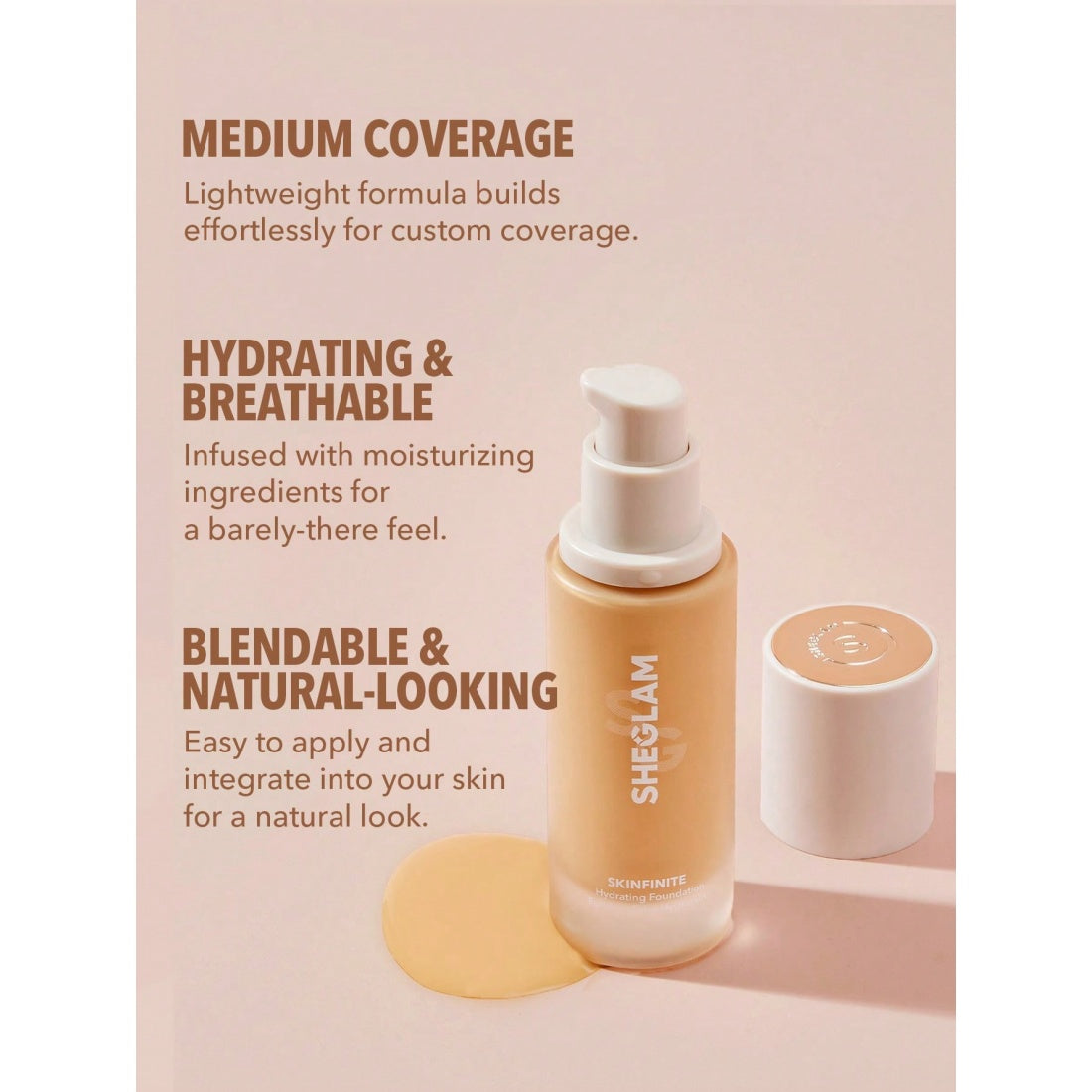 Fond de teint hydratant Skinfinite SHEGLAM - Clair