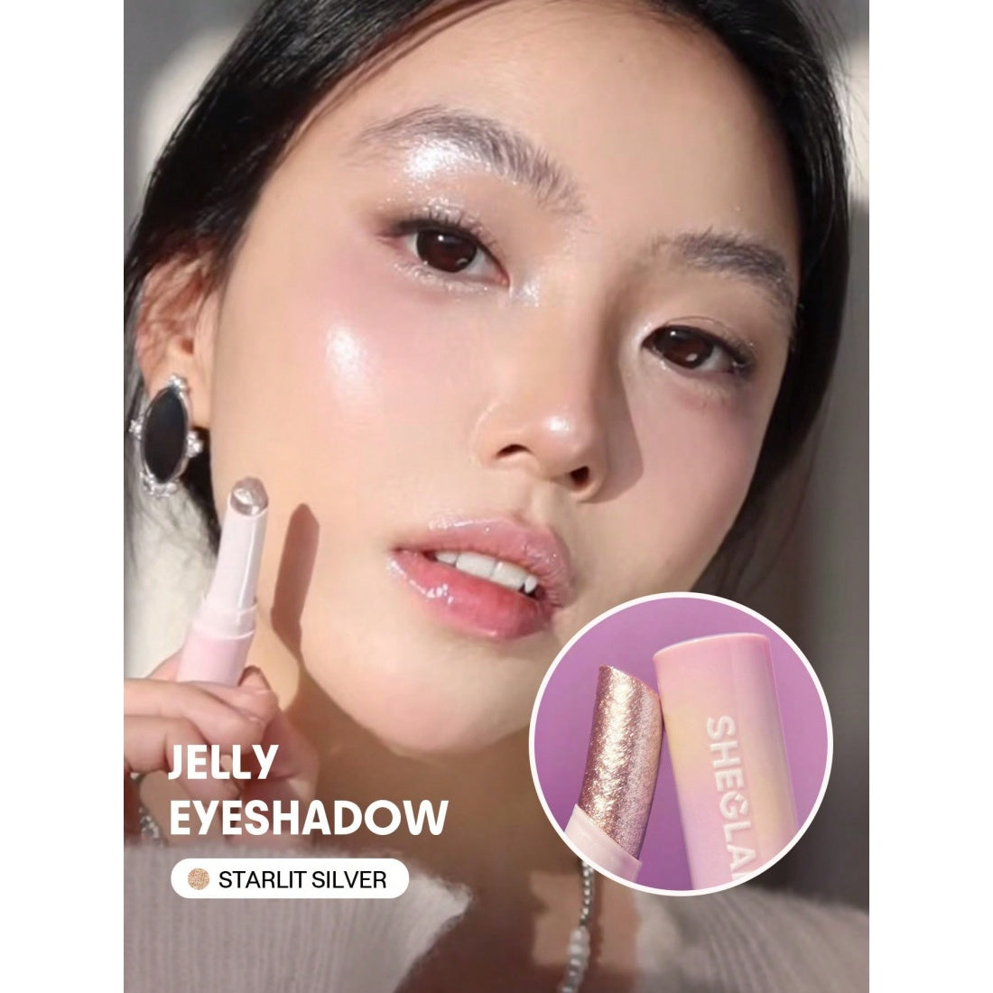SHEGLAM Crystal Jelly Glaze Stick-01 Starlit Silver