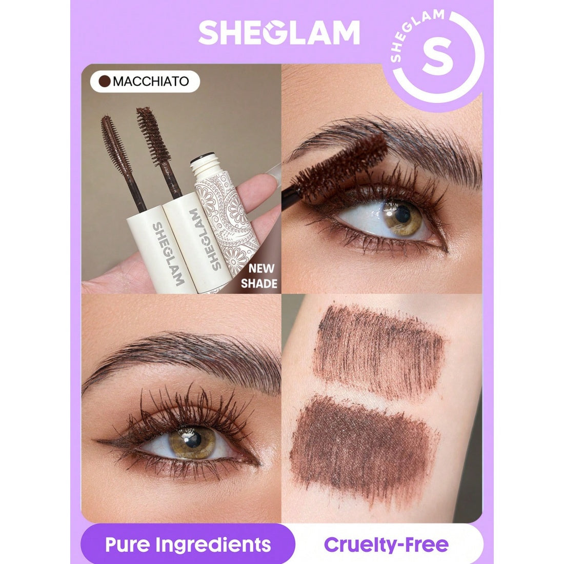 Mascara Volume & Longueur Tout-en-un SHEGLAM-Imperméable Macchiato